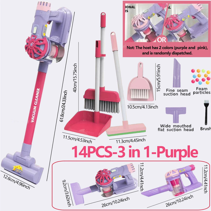 Kids Pretend Play Vacuum Cleaner Set