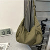 Cotton Canvas Crossbody Bag with Large Capacity