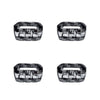 Two silver window switch trim covers for Jeep Wrangler JL and Gladiator JT vehicles.
