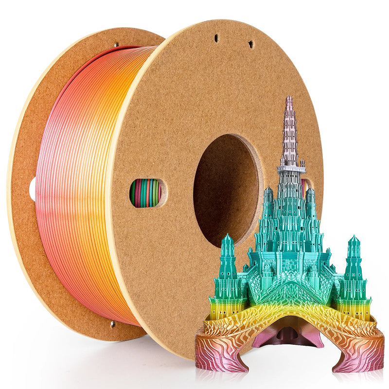 Silk Rainbow PLA Filament - Color Gradient
