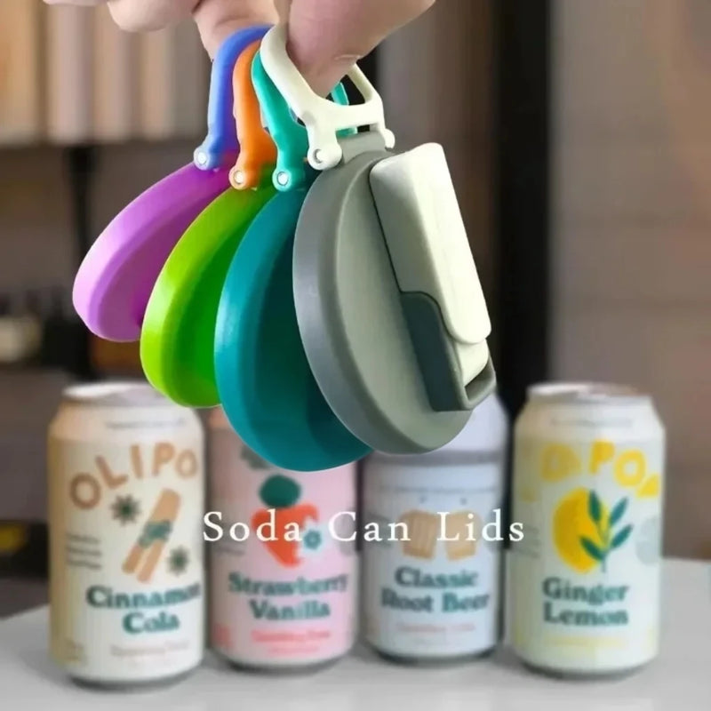Silicone Soda Can Covers with Straws