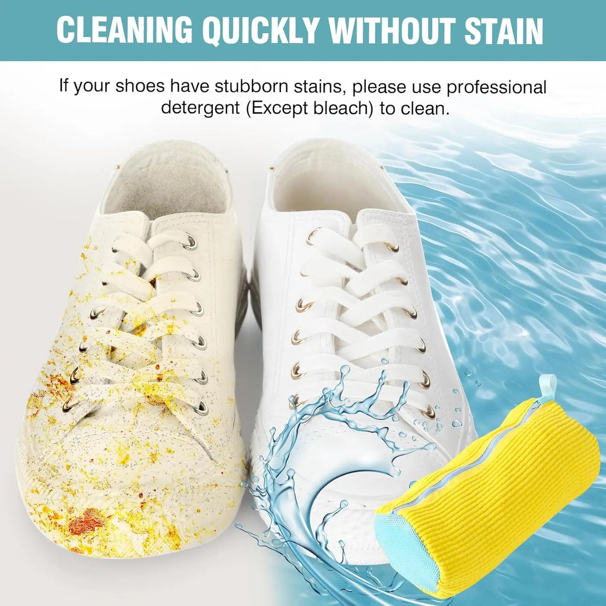 Mesh Shoe Wash Bag with Soft Fluff Lining