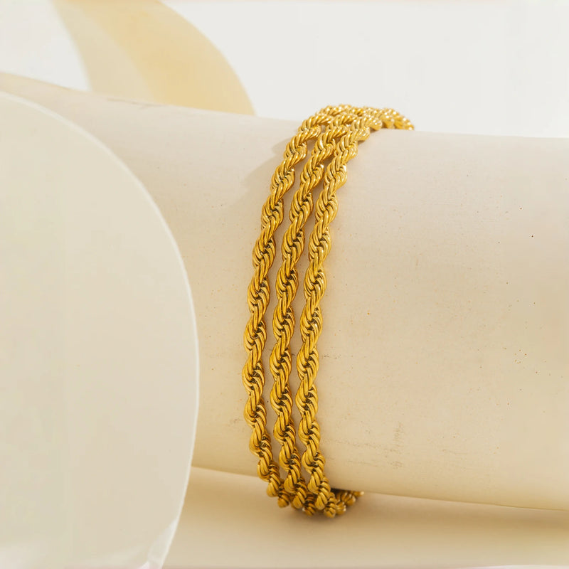 Triple-Layer Twist Chain Bracelet