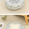 Bohemian Round Floor Cushion with Anti-Slip Base