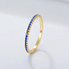 Colorful CZ Stackable Ring with 14k Gold Plating