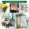 DIY projects featuring hexagonal garden fencing netting used for decorative display and crafting.