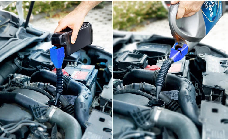 Foldable Car Refueling Funnel with Flexible Hose