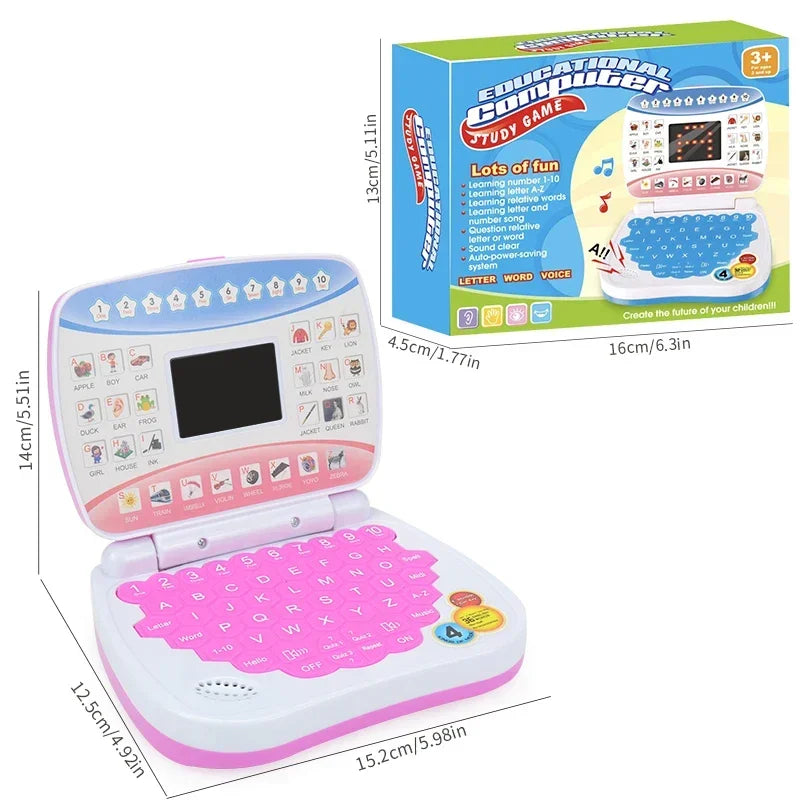 Interactive Learning Laptop Toy for Kids Ages 3+