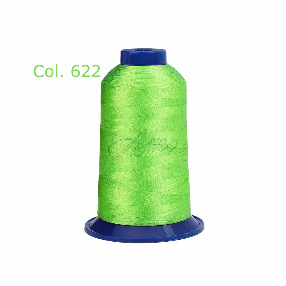 High-Tenacity Polyester Embroidery Thread (120D/2, 40wt) for Home & Industrial Machines