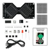 A soldering kit for an LED matrix digital hourglass display featuring circuit boards, components, and wiring.