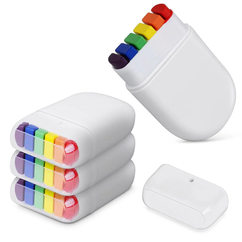 6-Color Washable Rainbow Face & Body Paint Crayon
