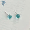 Minimalist Moonstone Stud Earrings