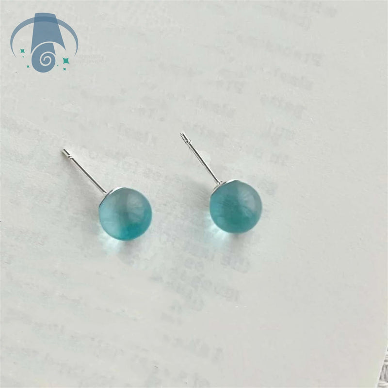 Minimalist Moonstone Stud Earrings