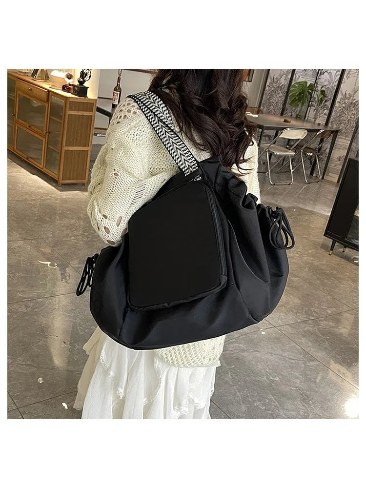 Versatile Nylon Shoulder Bag with Large Capacity