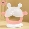Bunny-Shaped Silicone Teether with Full-Hand Grip for Babies