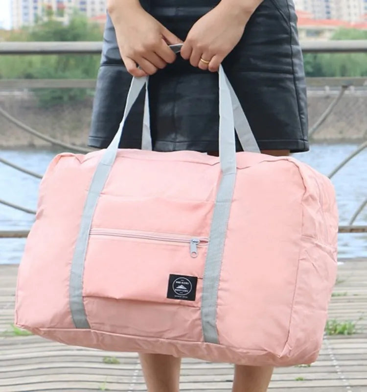 Foldable Travel Duffle Bag with Trolley Sleeve