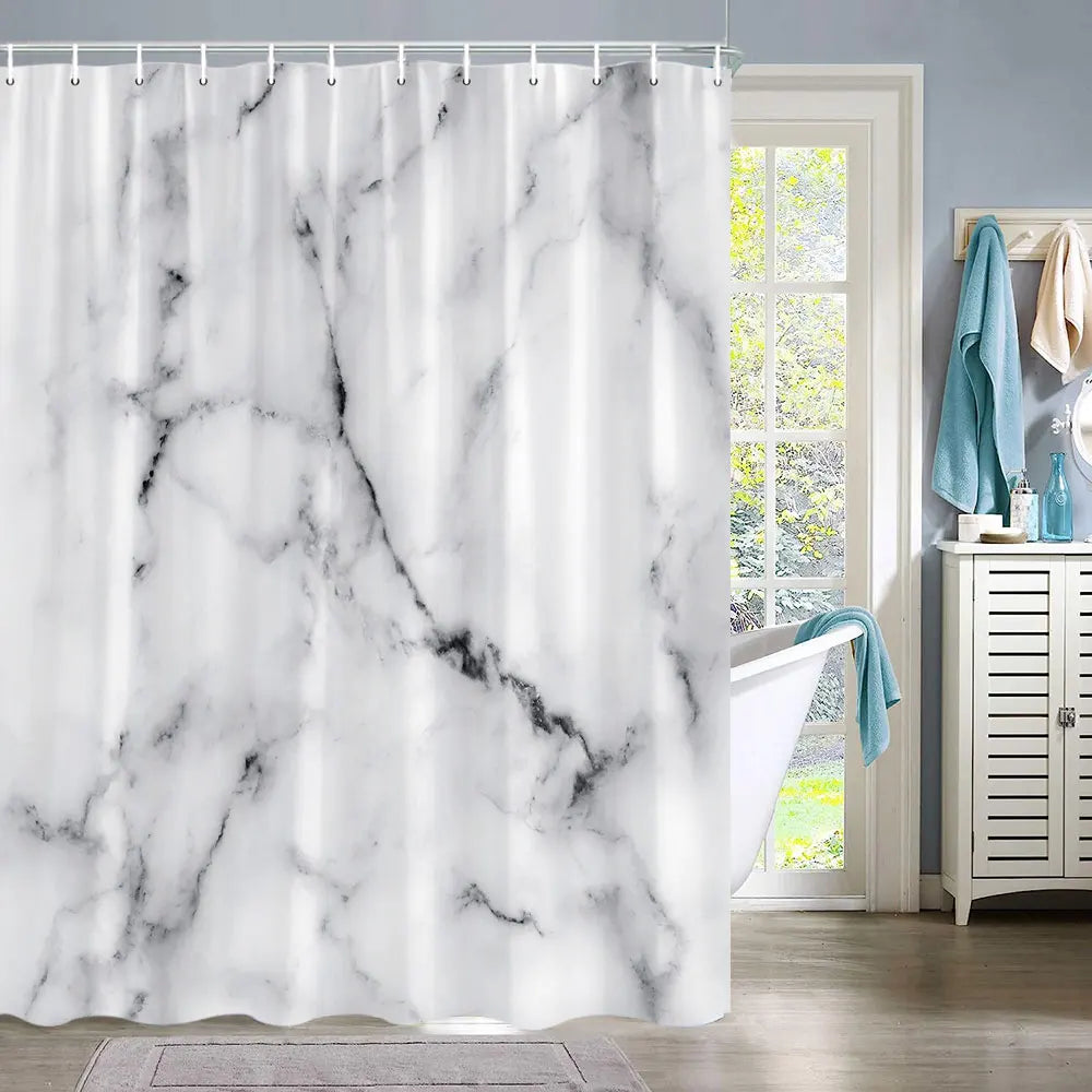 Luxury Marble Abstract Fluid Pattern Shower Curtain