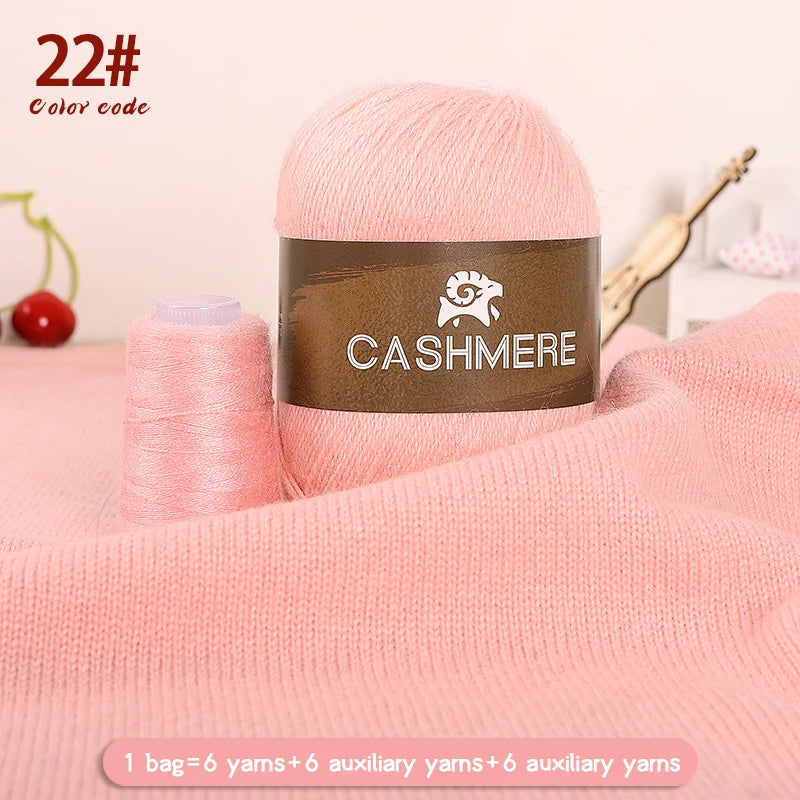 Premium 100% Cashmere Yarn 6-Skein Set for Knitting