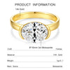 14K Gold Oval Moissanite Ring