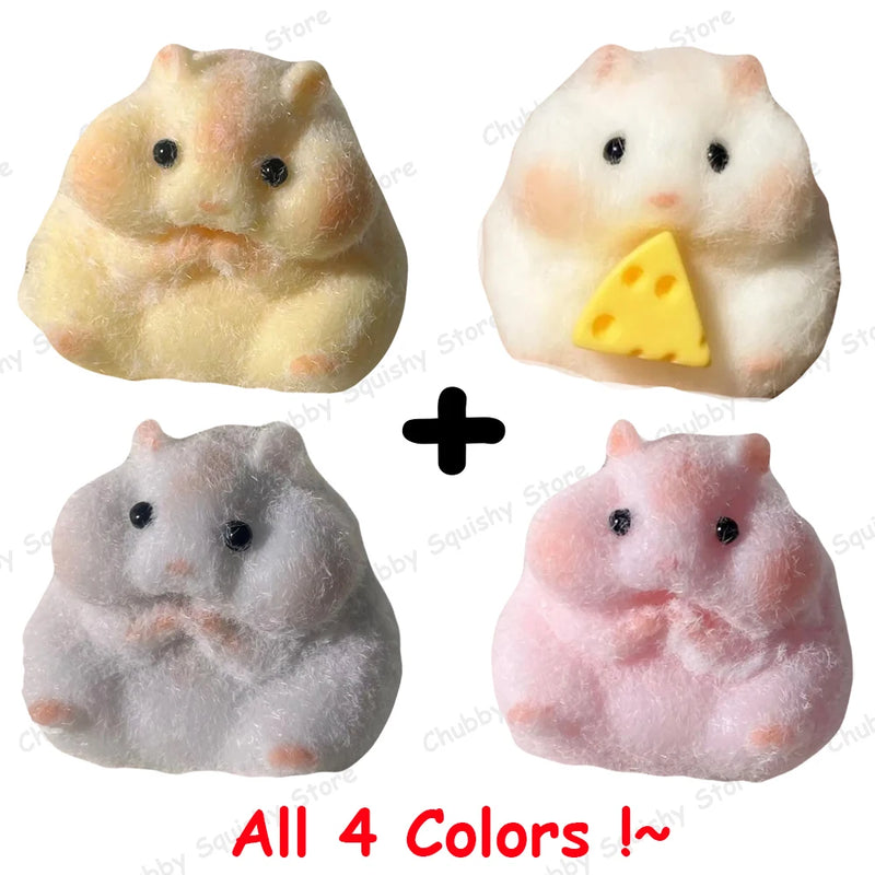 Juguete Squishy de Hámster de Silicona y Peluche