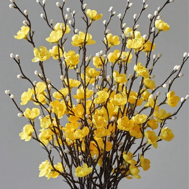 Artificial White Plum Blossom Branch for Chinese Home Décor