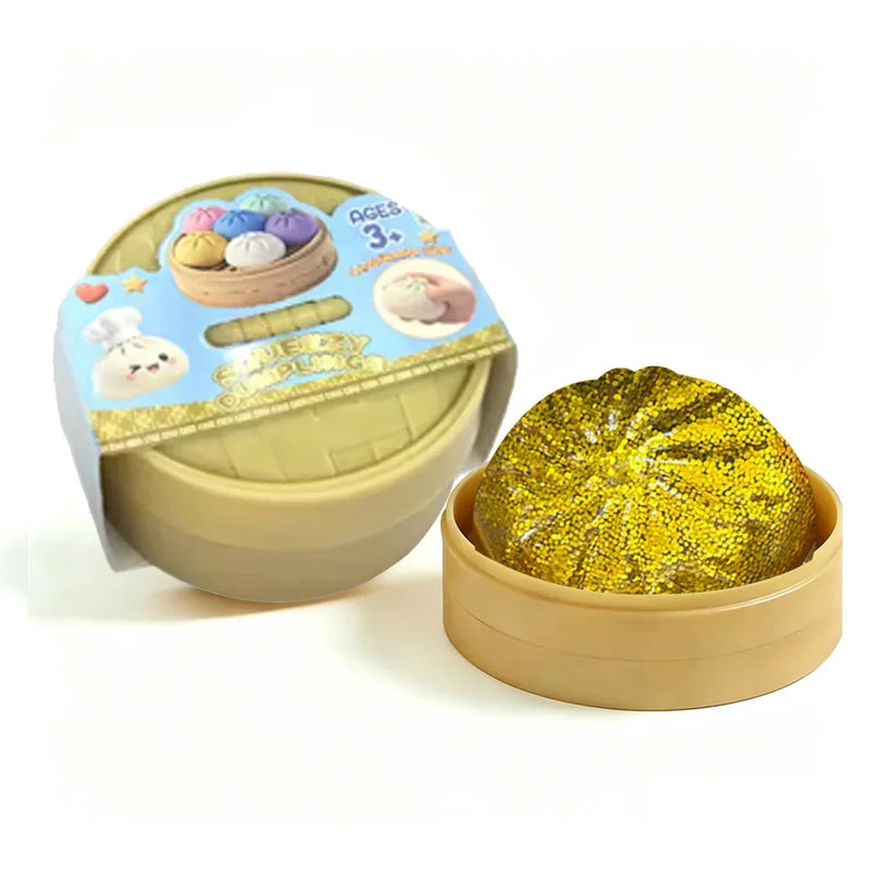 Juguete Antiestrés Squishy de Dumpling con Purpurina