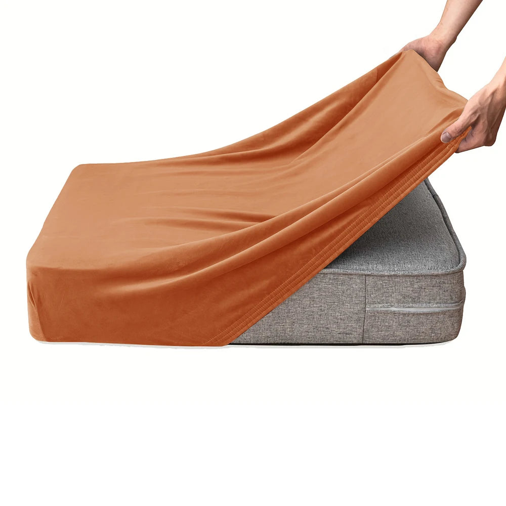 Stretchy Velvet Sofa Cushion Covers – Anti-Slip & Machine Washable