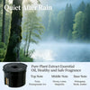 Black smart car diffuser with ambient light and auto mist, featuring Yuzu, peony, lotus, magnolia, mahogany, musk, and amber 