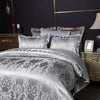 Silver Royal Luxury Duvet Cover Set with Pillowcases