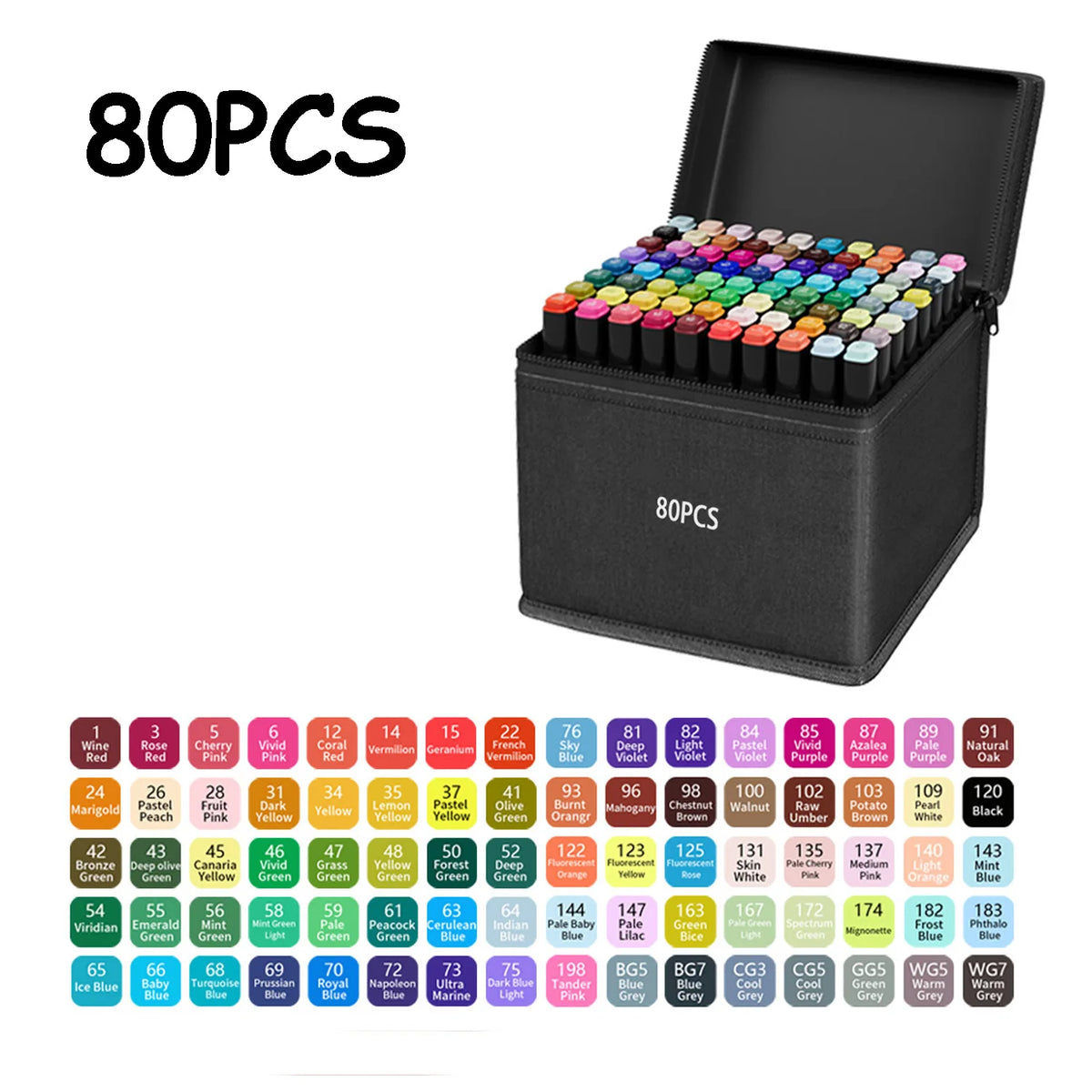 Professional Dual-Tip Art Markers Set for Drawing & Illustration