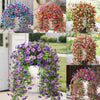 UV-Resistant Hanging Artificial Flowers – Silk-Like Outdoor Decor (Mixed Colors)