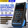 A black and blue FNI RSI 3in1 tool featuring an oscilloscope, multimeter, and signal generator functions.
