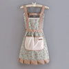 Women's Floral Kitchen Apron with Pocket & Adjustable Strap