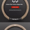 Carbon Fiber Leather Steering Wheel Cover for Infiniti Models