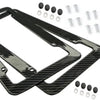 Carbon Fiber Style License Plate Frame with Screw Kit