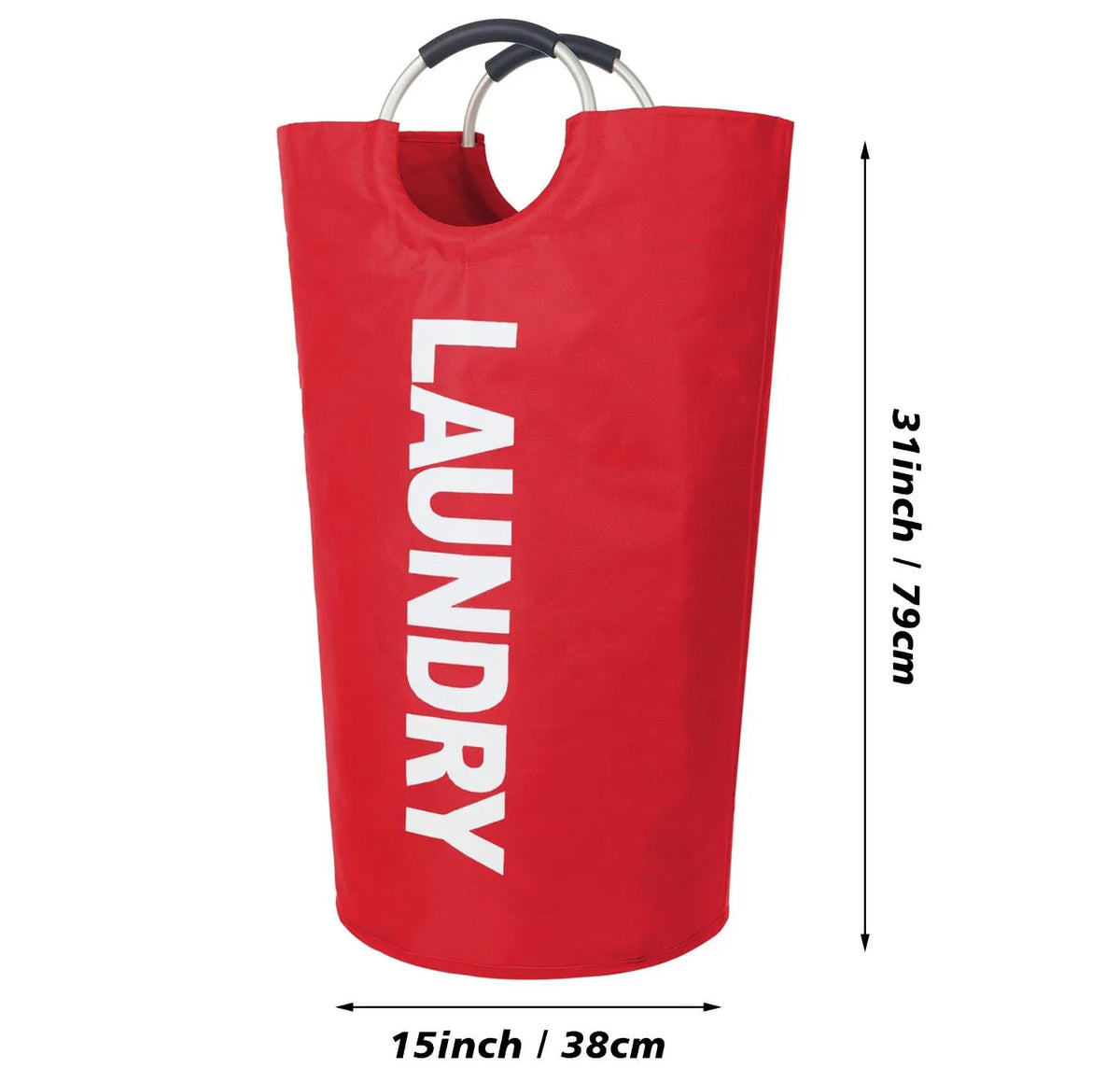 Collapsible Laundry Hamper with Padded Handles