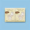A package of 10 disposable flushable toilet seat covers for convenient and hygienic use.