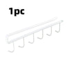 6-Hook Under Cabinet Storage Rack for Kitchen and Closet Organization