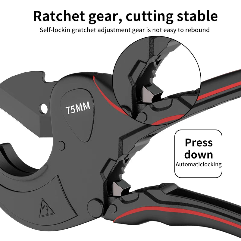 Ratchet Pipe Cutter for PVC, PPR & Plastic Tubing
