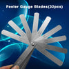 32-Blade Stainless Steel Feeler Gauge Set with Metric and Imperial Measurements