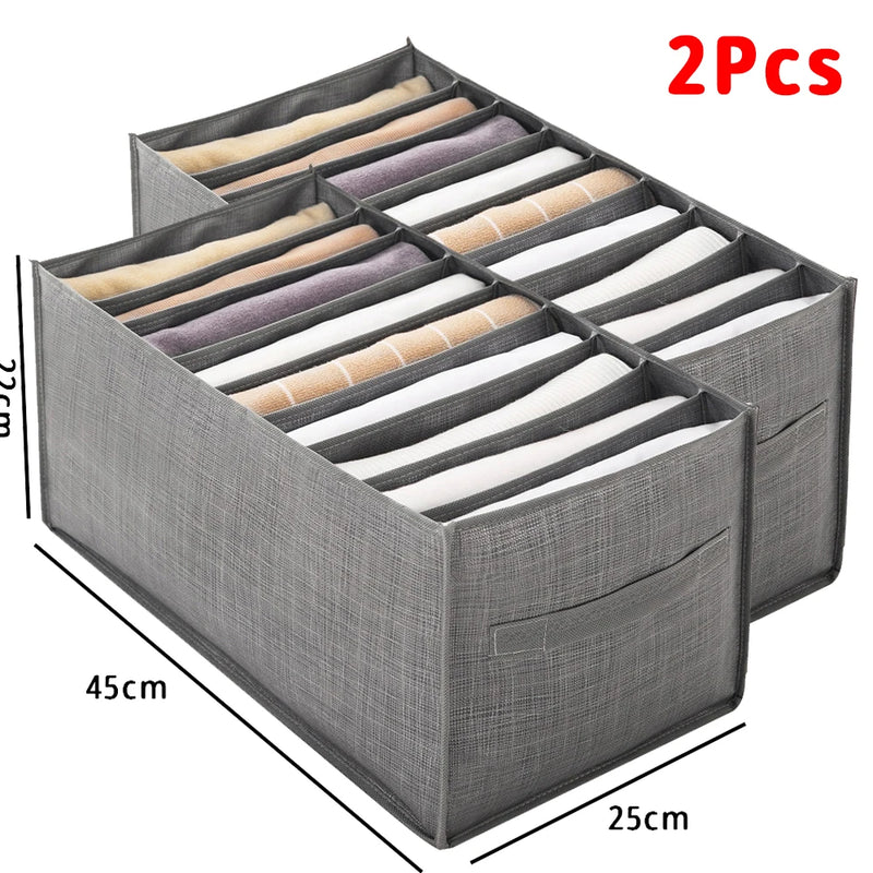 Klappbarer Stoff-Kleiderschrank-Organizer mit Griffen