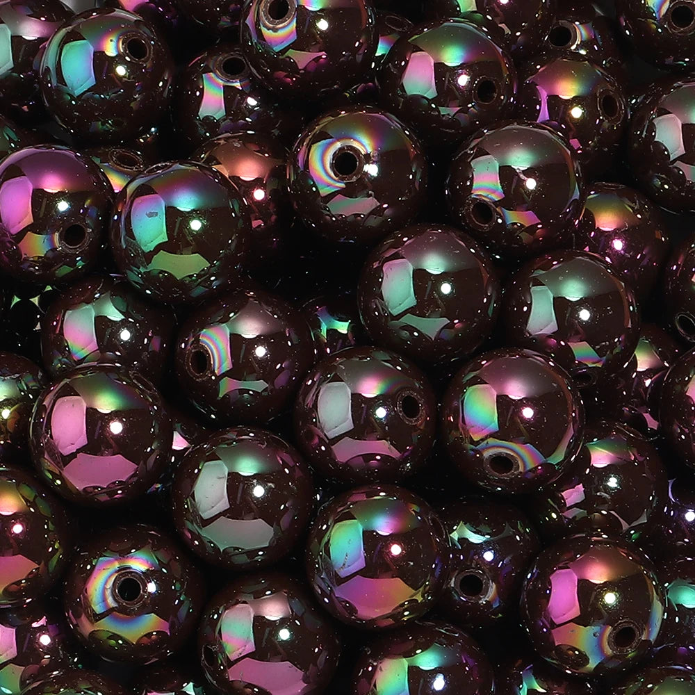 AB Color Acrylic Round Beads for Jewelry Making