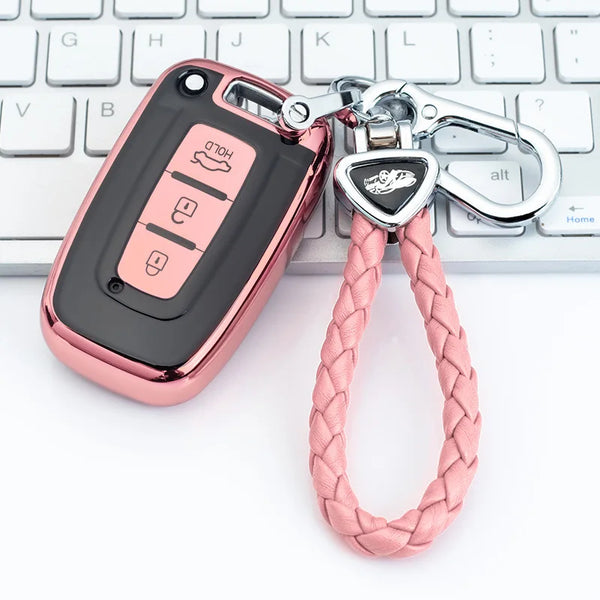 Multi-Color Button Car Key Cover