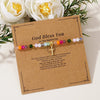 Cross-Shaped Crystal Bead Bracelet