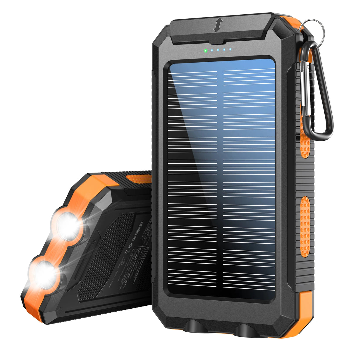10000mAh Solar Power Bank with Dual USB and USB-C Output