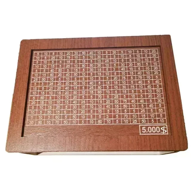 Wooden Money Saving Box with Built-in Coin Counter
