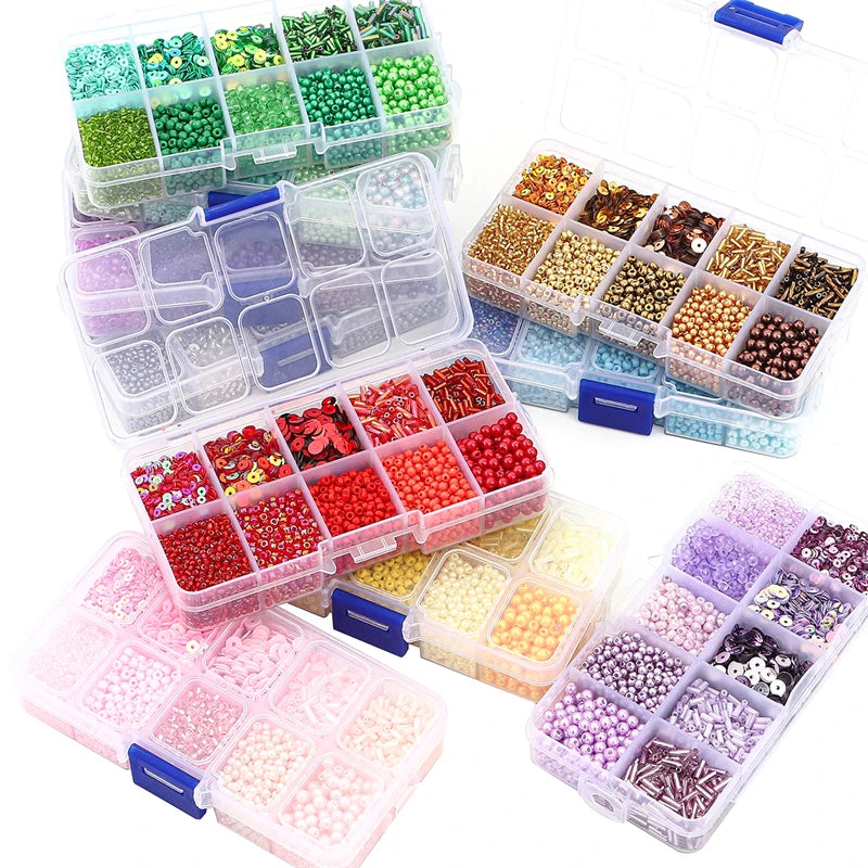 Kit Complet de Création de Bijoux DIY avec Perles en Verre