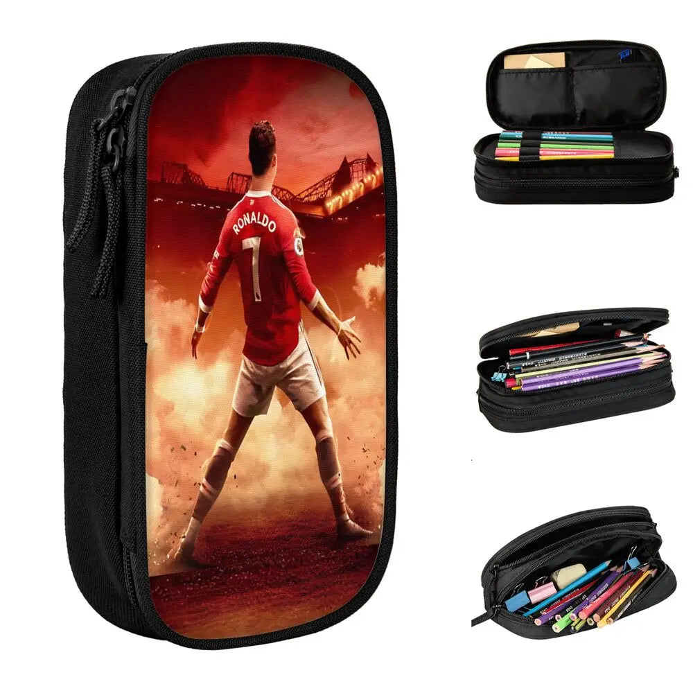 Soccer Star Pen Case – Large-Capacity Pencil Pouch