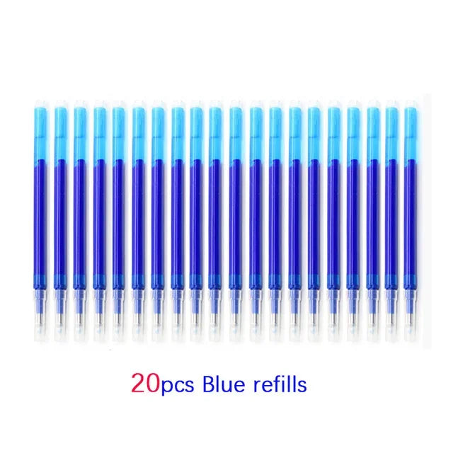 Erasable Gel Pen Refill Set - 0.5mm Tip (Blue, Black, Red)