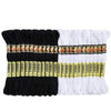 24-piece embroidery floss set featuring black and white threads in various colors